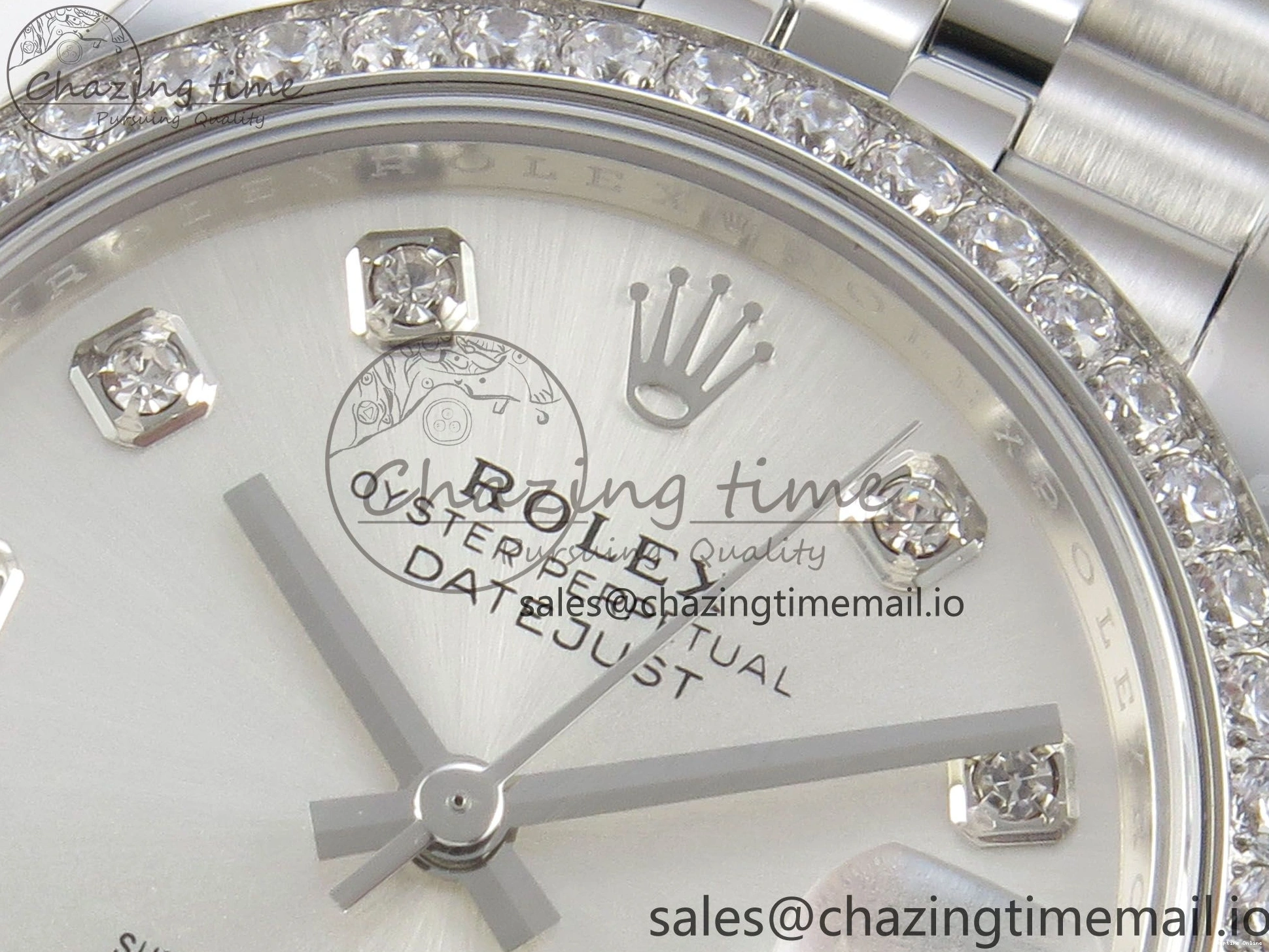 0404 Lightweight DateJust 31 278384RBR THBF 1:1 Best Edition 904L Steel Silver Diamonds Dial Diamonds Bezel on SS Oyster Bracelet HZ Cal. 22